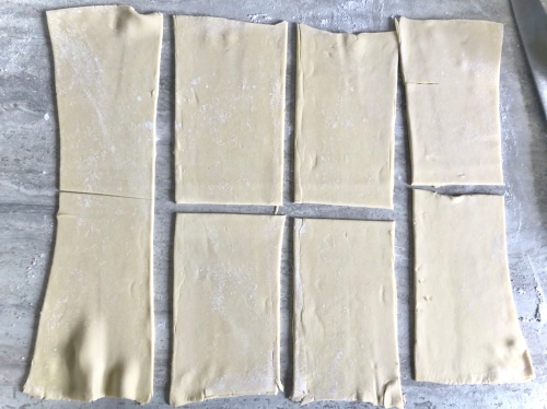puff pastry cut into eighths 